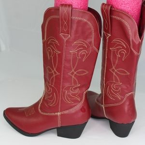 little girl red cowboy boots